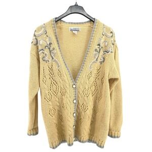 Vtg. Sk & Company Grandmacore Cardigan Sweater Cardigan‎ Pre-Owned Womens Medium